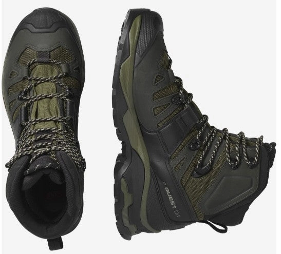 Salomon Men's QUEST 4 GORE-TEX Hiking Boots For Men, Olive Night/Peat/Safari Good Affordable Hiking Boots