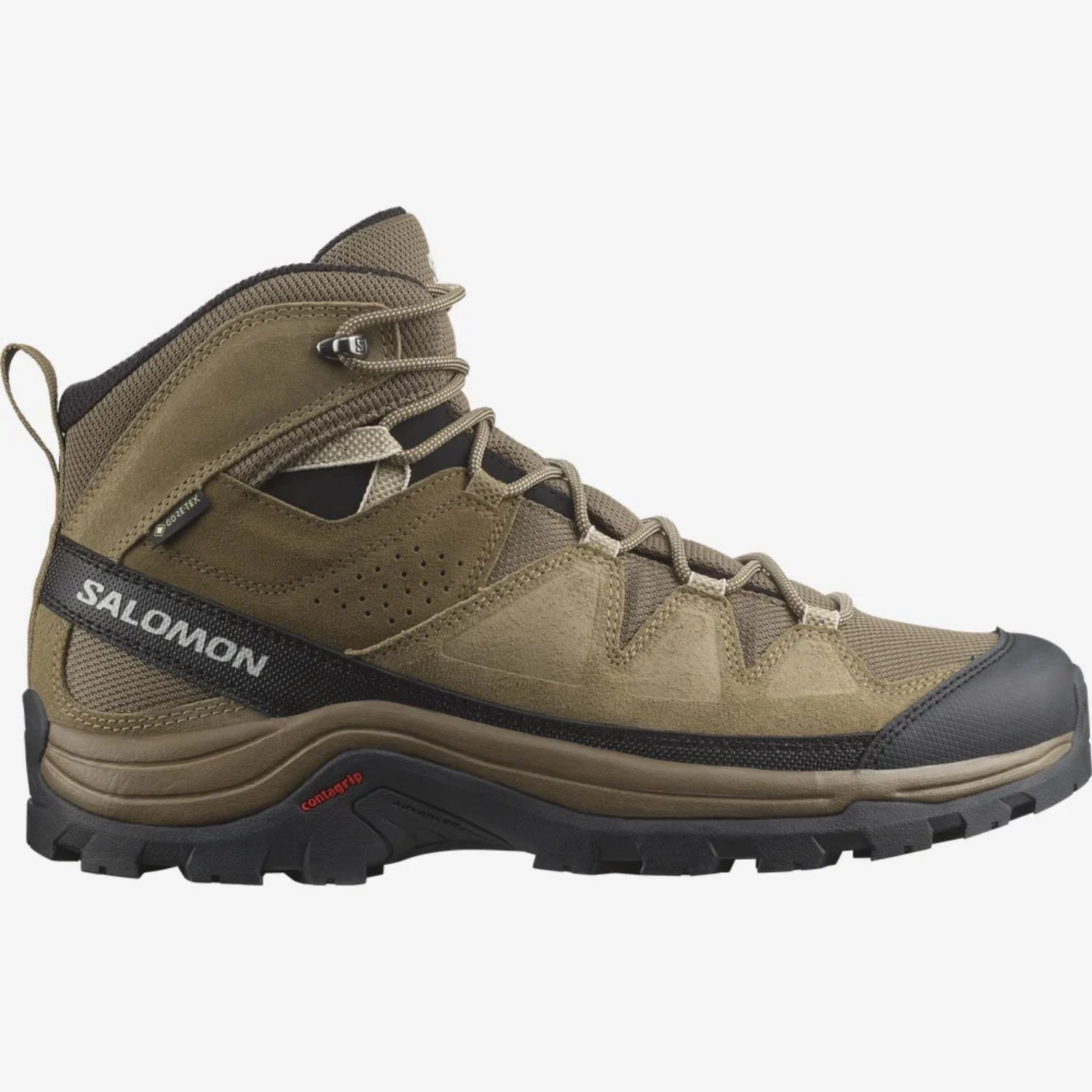 Oboz Mid Hiking Boots Salomon Men's Quest Rove GTX Hiking Waterproof Boots, Kangaro / Kelp / Black