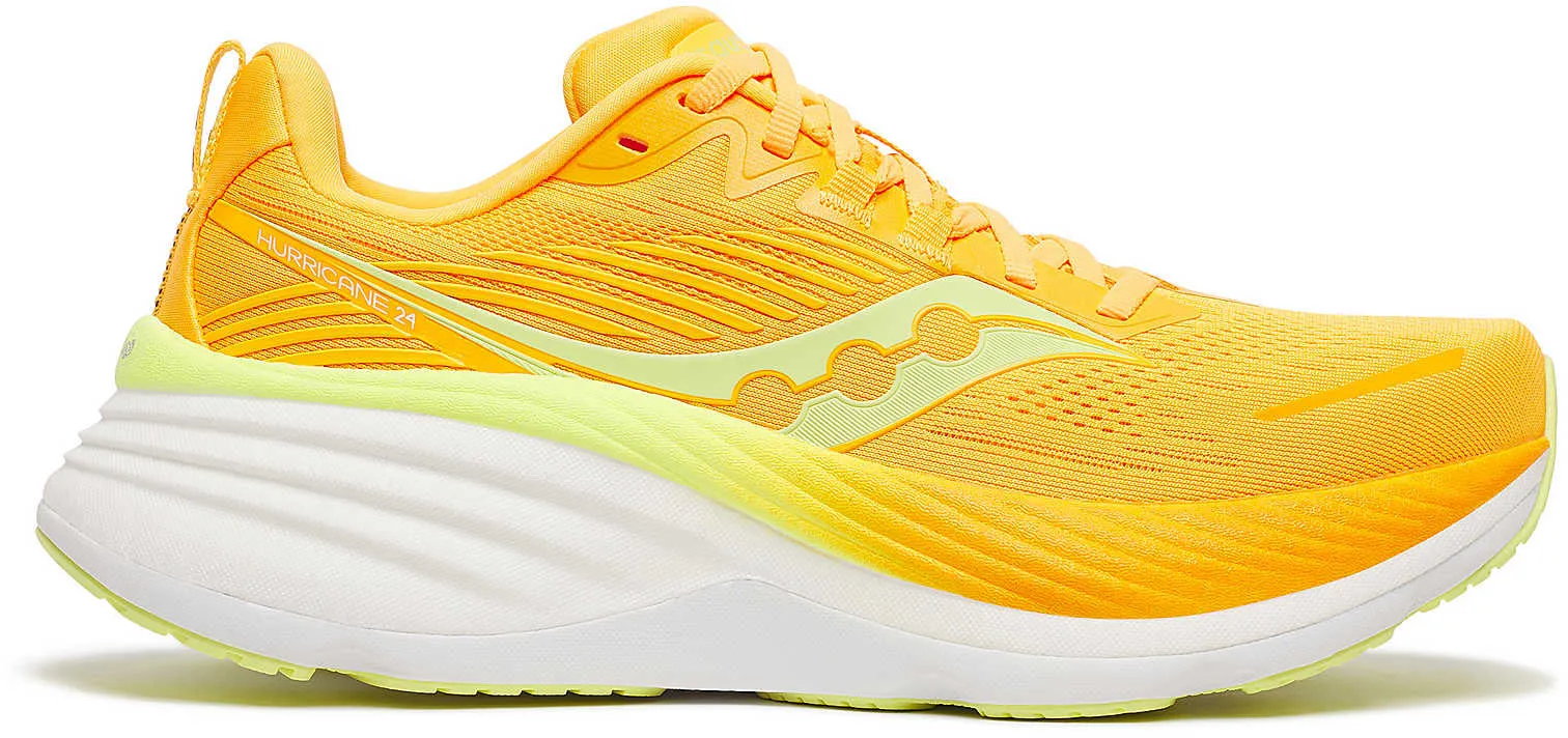 Saucony Hurricane 24 Womens Running Shoes - Yellow Running Shoes Under Armour