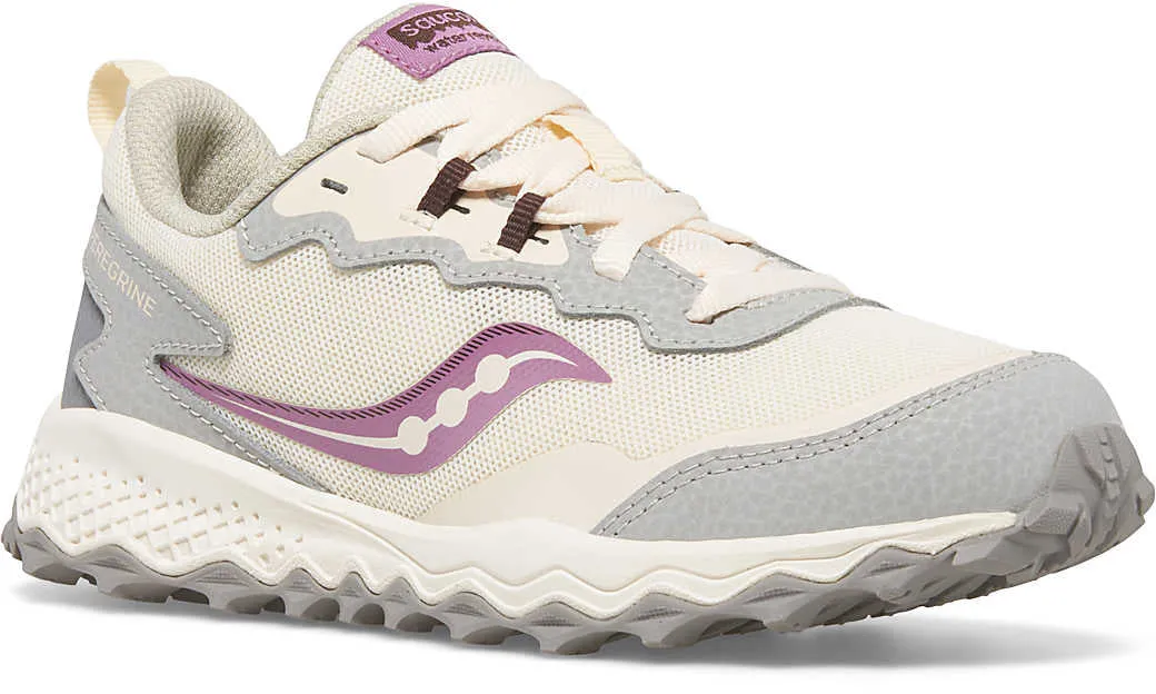 Saucony Peregrine KDZ Junior Trail Running Shoes - Cream Best Cushioned Trail Running Shoes