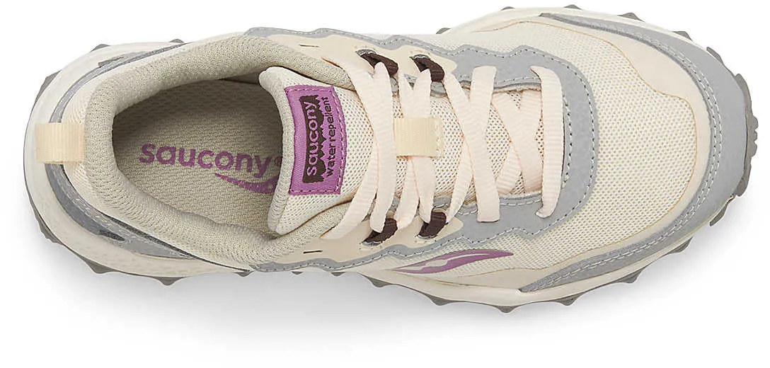 Water Resistant Trail Shoes Saucony Peregrine KDZ Junior Trail Running Shoes - Cream