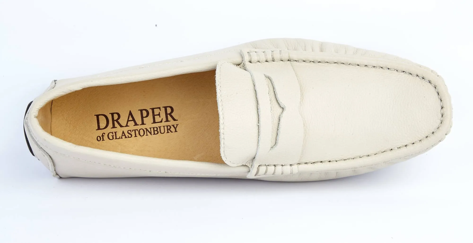 ECRU LEATHER DRIVING SHOES Drop Casual Shoes