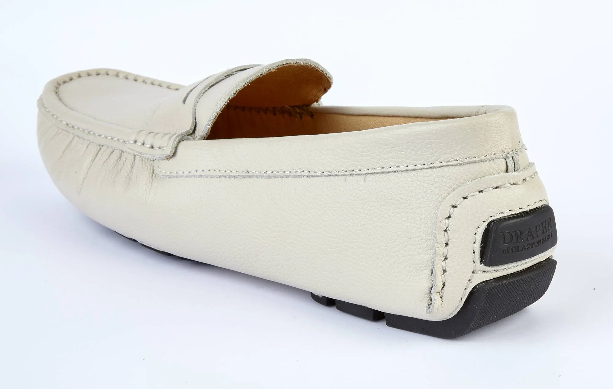 Best Smart Casual Shoes For Work ECRU LEATHER DRIVING SHOES