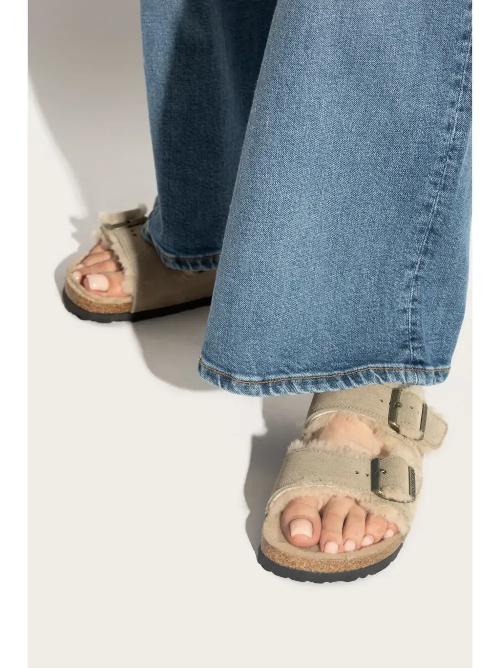 BIRKENSTOCK - Women Arizona Shearling Sandals Playform Sandals