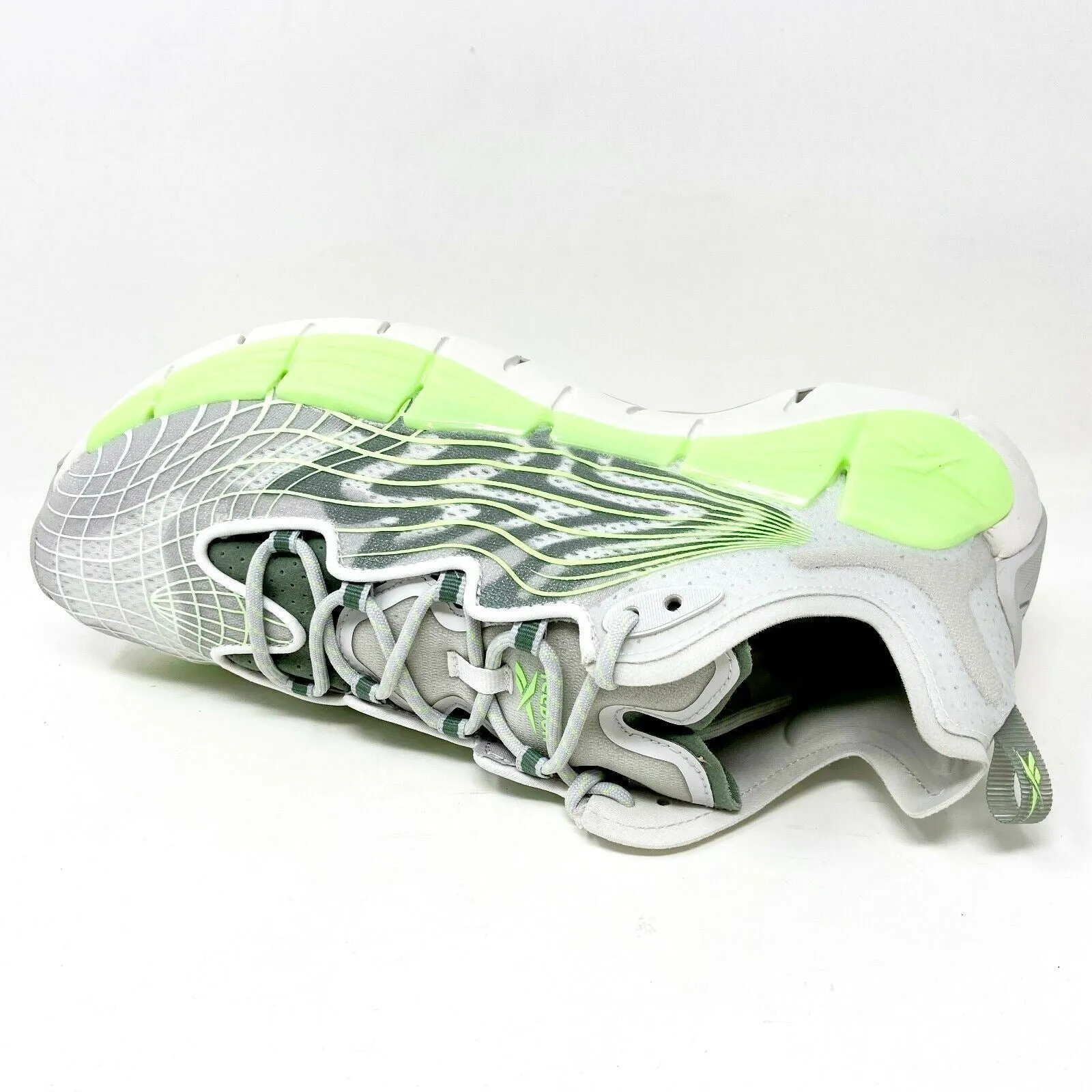 Running Treadmill Shoes Reebok Zig Kinetica II Pure Grey Neon Mint Mens Running Shoes FY7744