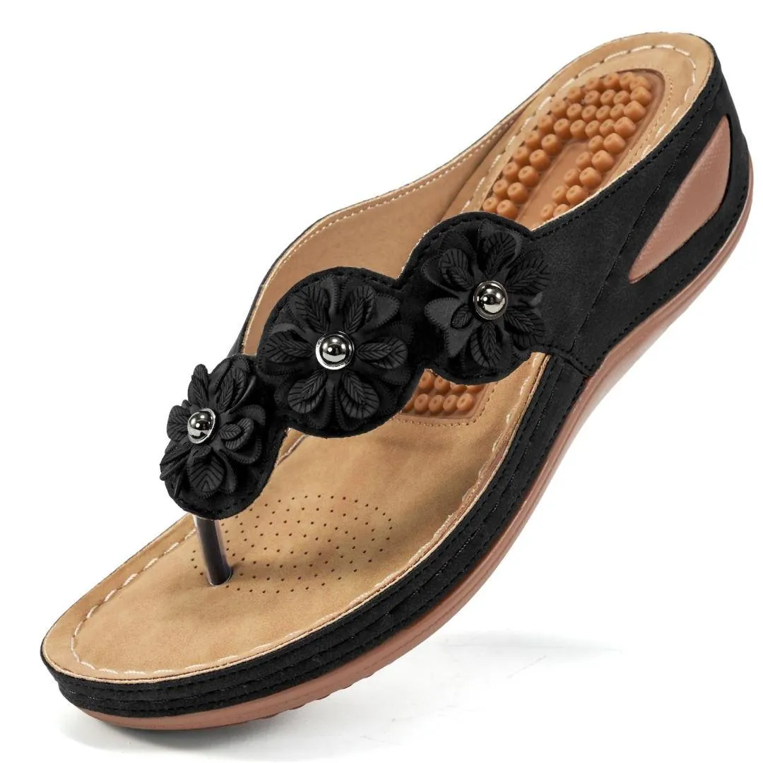 No.6Wedge Sandals Ladies Flip Flops Bohemian Sandals Walking Comfortable Sandals