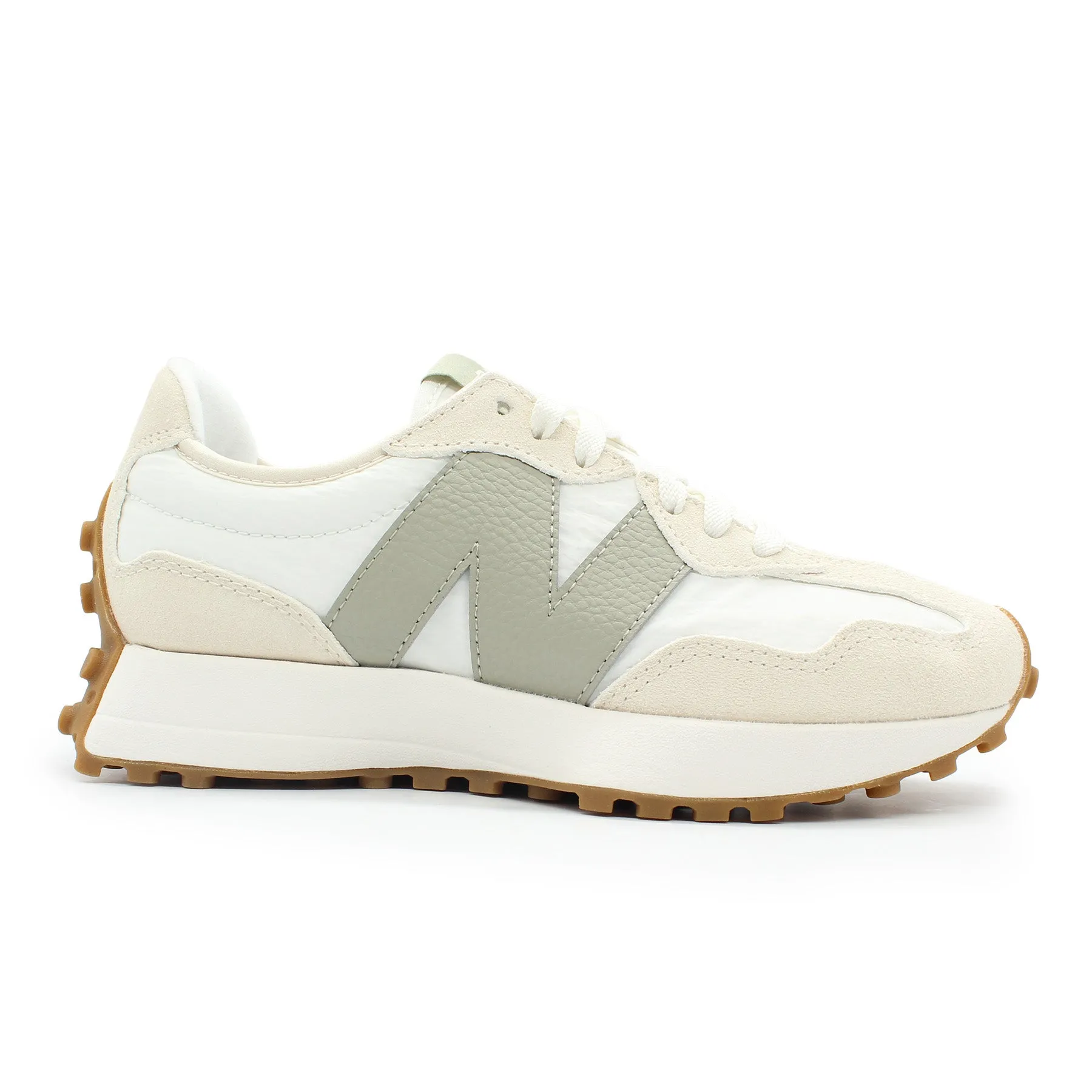 Women's 327FTB (Linen, Sea Salt & Olivine) Leather Low Top Sneakers