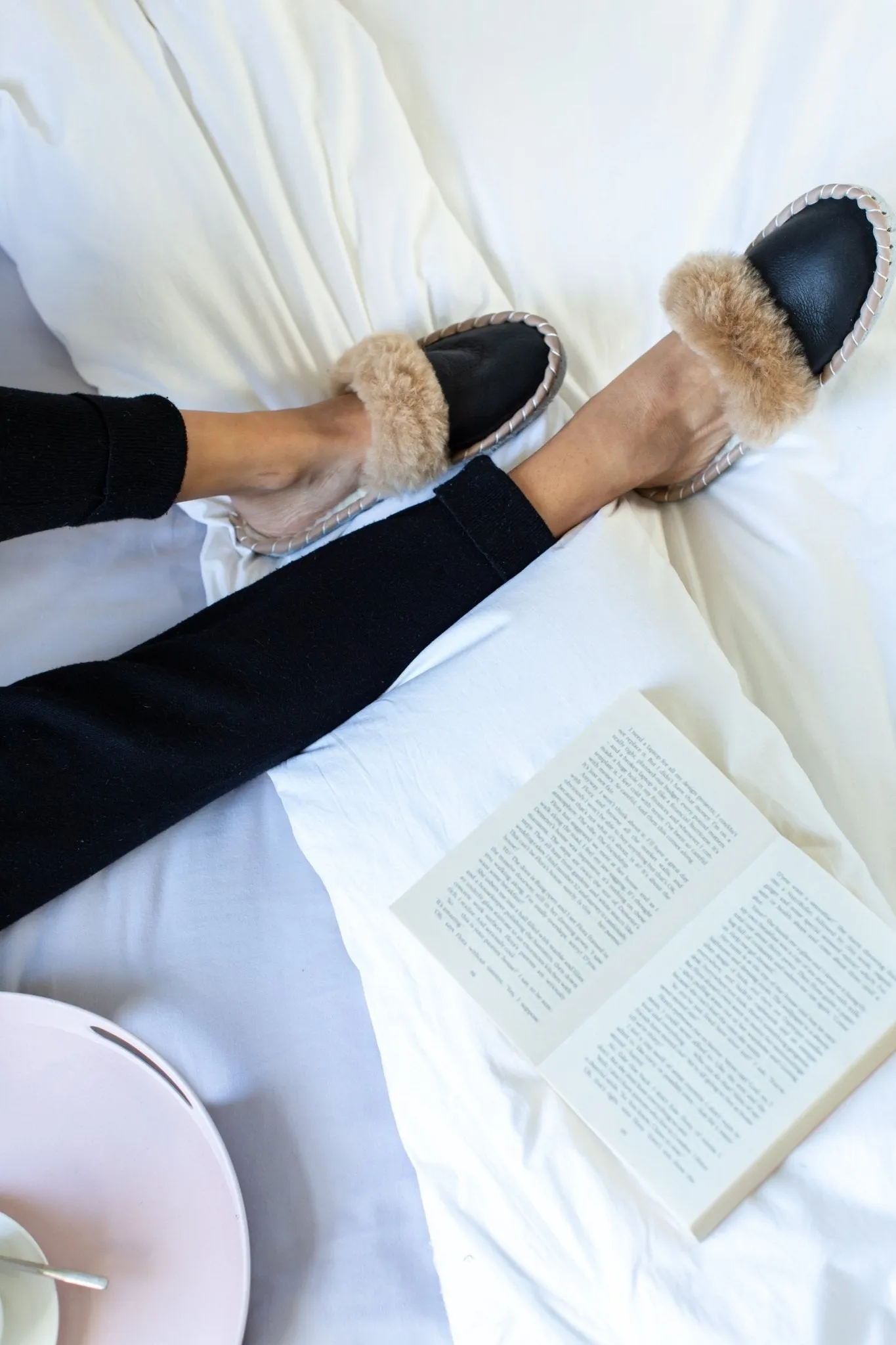 Sheepskin Mules - Brown Slippers With Arch Support Plantar Fasciitis