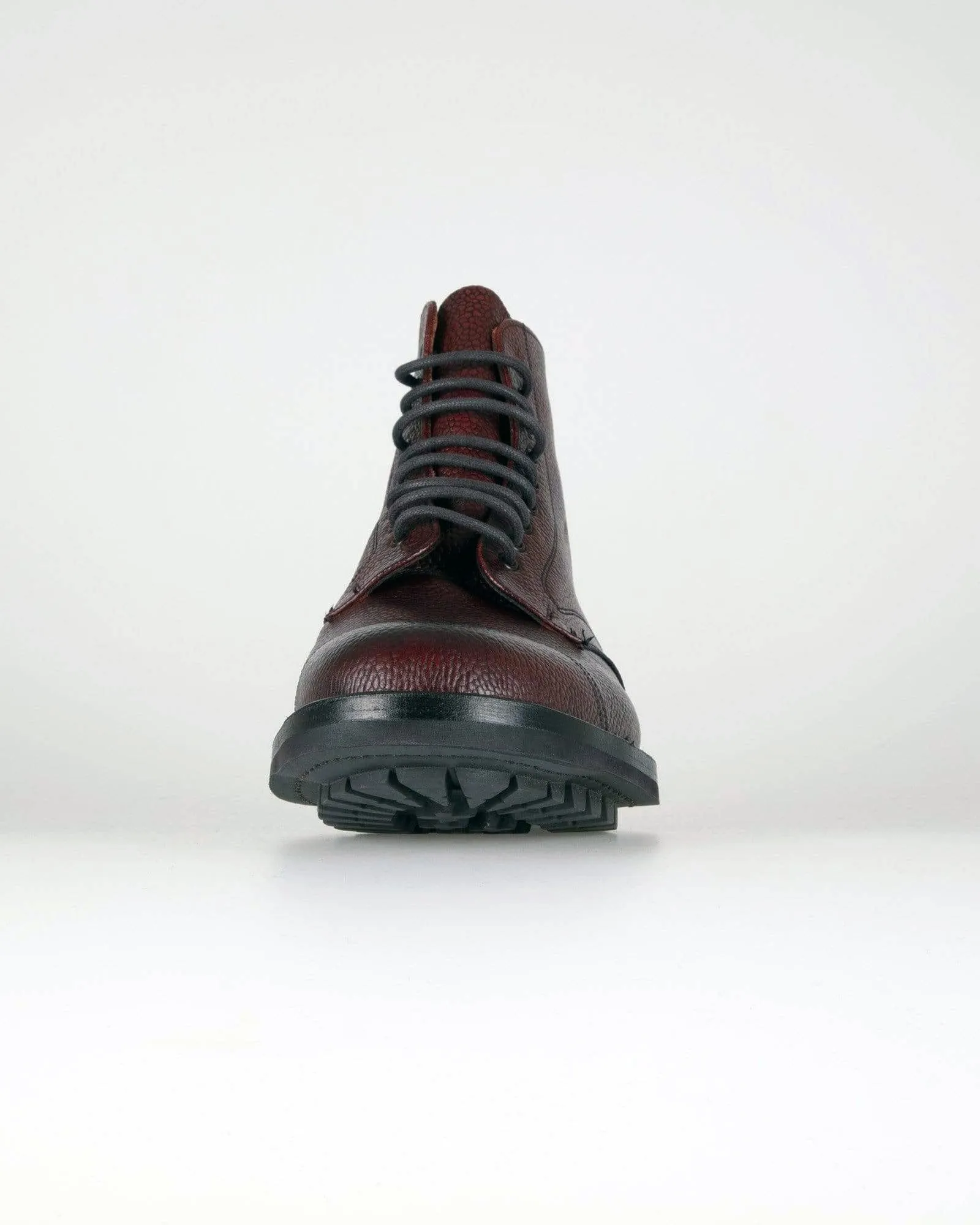 Cheaney Pennine II R Country Derby Boot - Burgundy Grain Leather Rattle Snake Boots