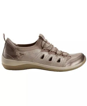Earth Womens Kara Goodall Leather Shoes - Khaki Spiked Sneakers