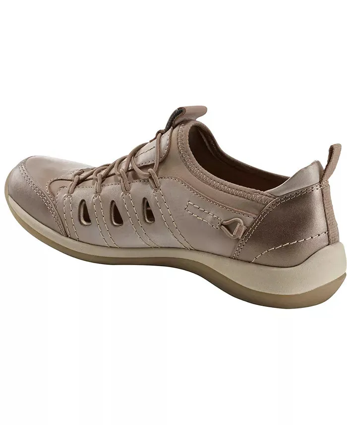 Earth Womens Kara Goodall Leather Shoes - Khaki Wallpaper Sneakers