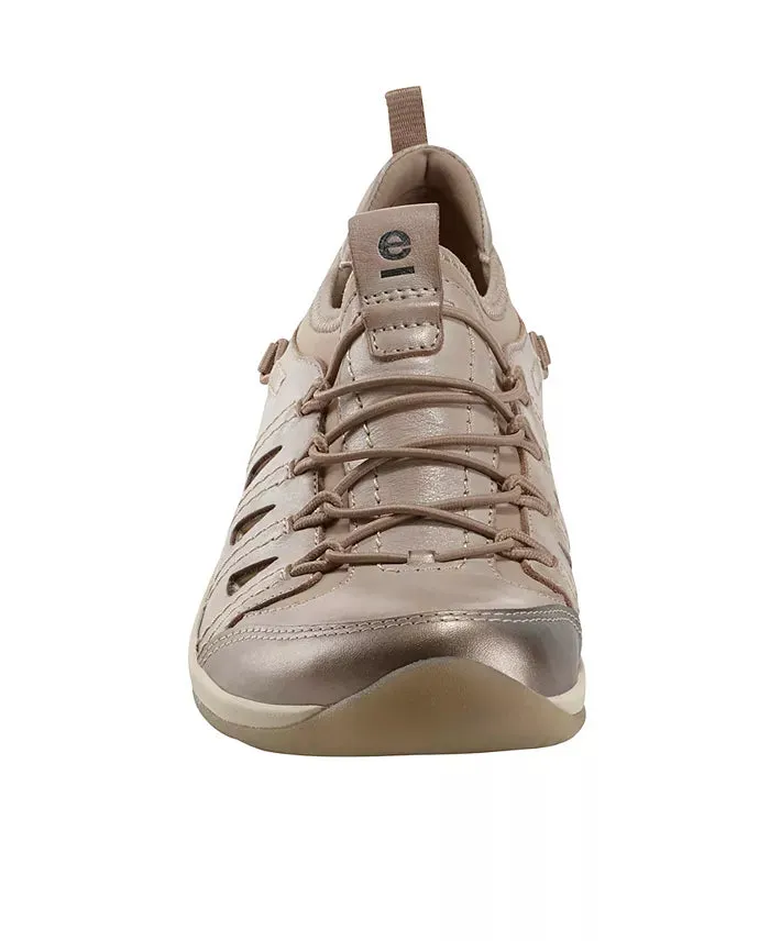 Earth Womens Kara Goodall Leather Shoes - Khaki Stretchers Sneakers