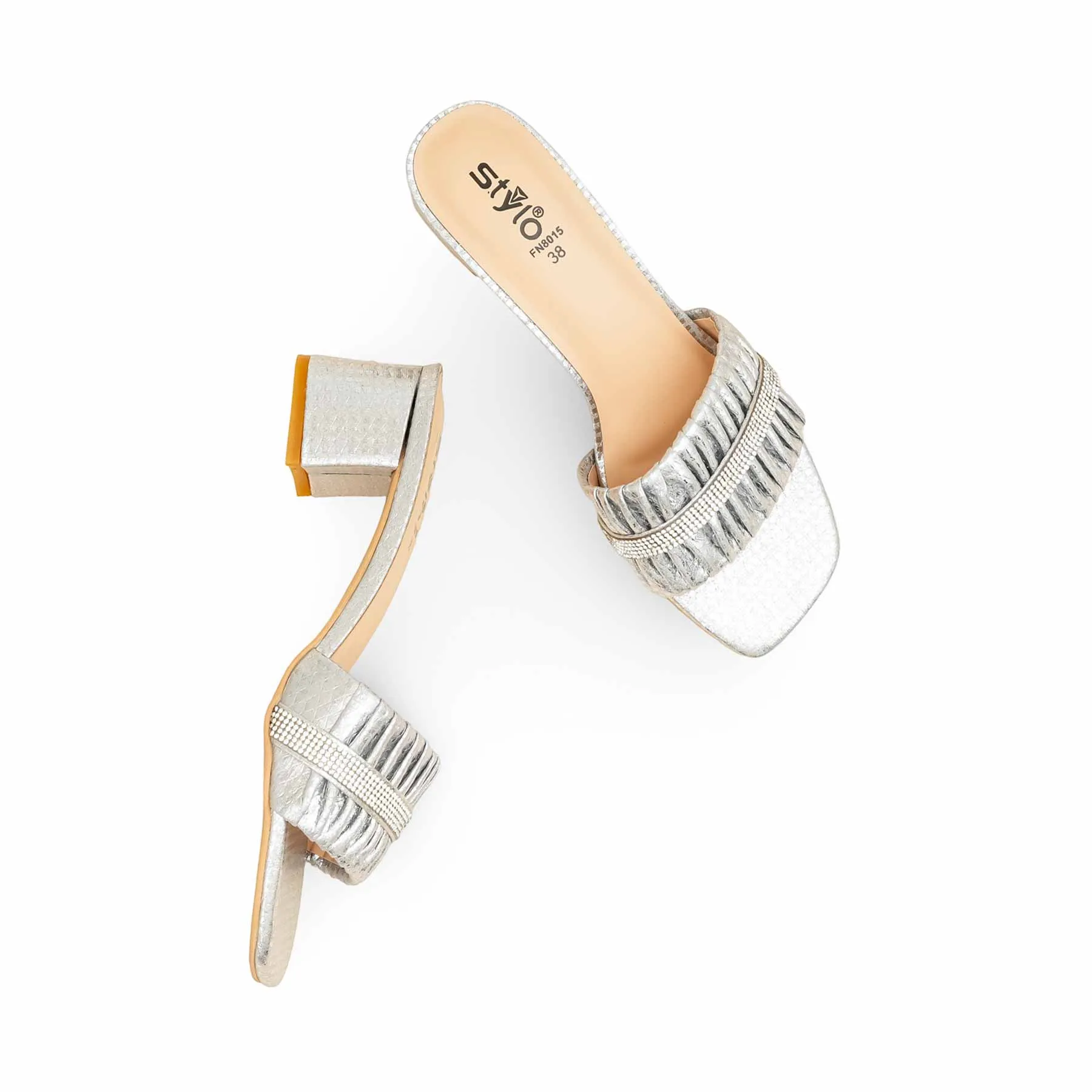 Chris Brown Nami Slides Silver Fancy Women Slipper FN8015