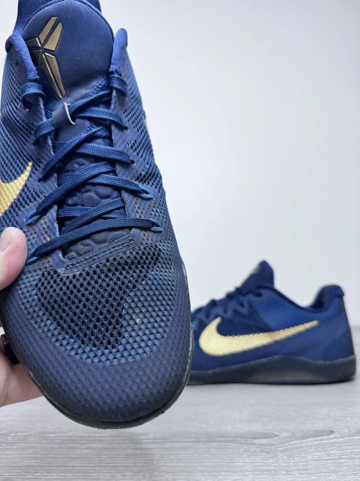 Sneakers Website Size 13.5 - Nike Kobe 11 XI EM Low Philippines Men Navy Gold (836183-447)
