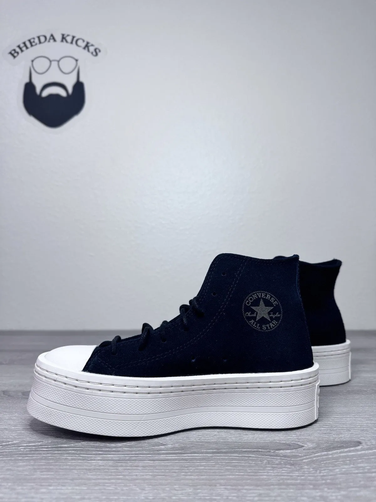 Ken Carson Complex Sneakers Size 5.5W - Converse Chuck Taylor Modern Lift Platform Women Suede Black A05285C