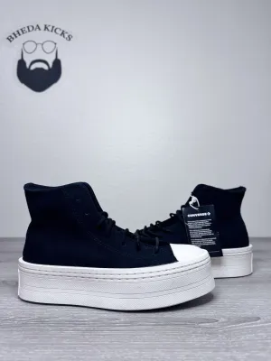 5.10 Sneakers Size 5.5W - Converse Chuck Taylor Modern Lift Platform Women Suede Black A05285C