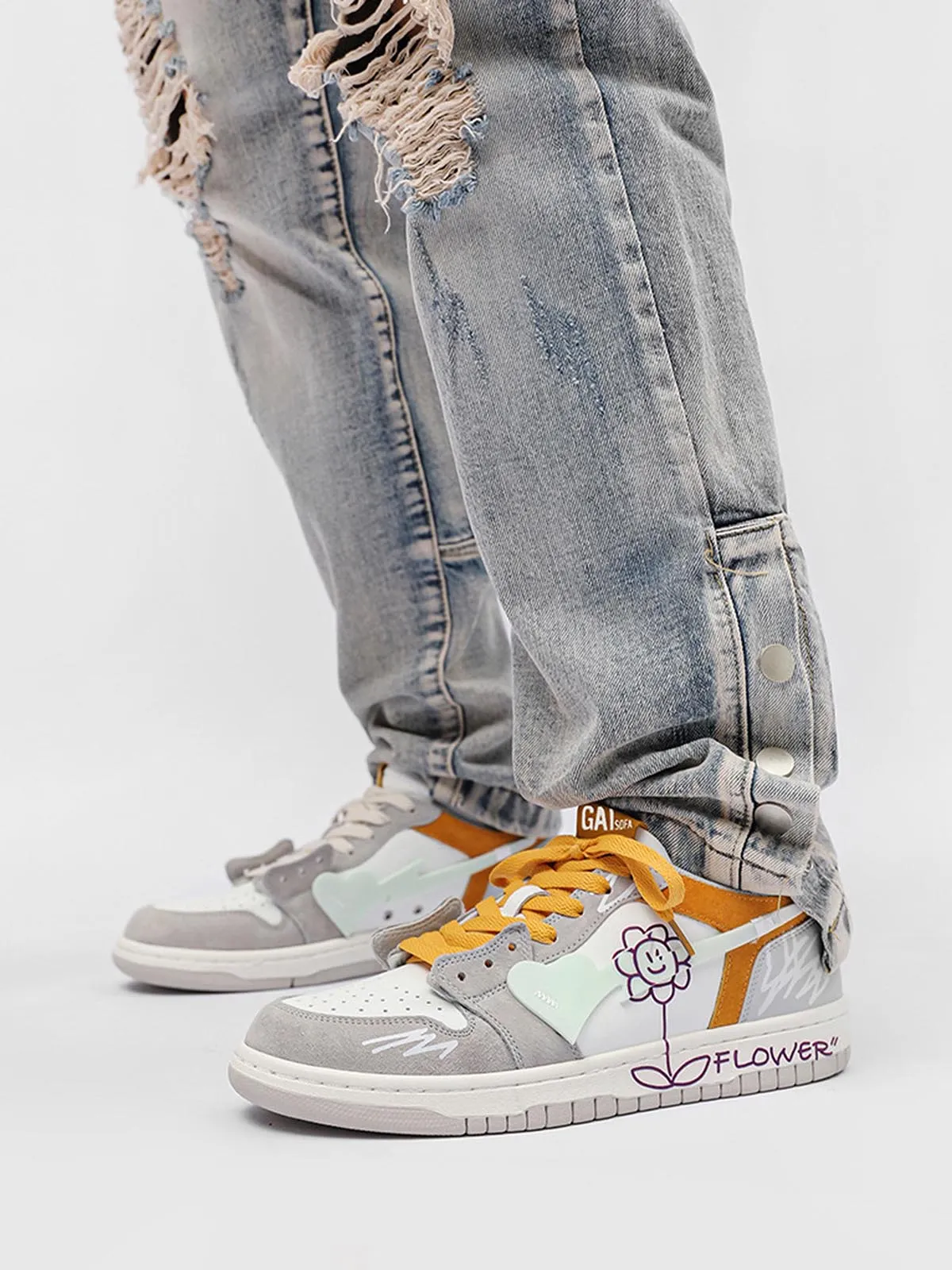 Popular Skate Shoes Sunflower Hip-Hop Skate Shoes - 2205