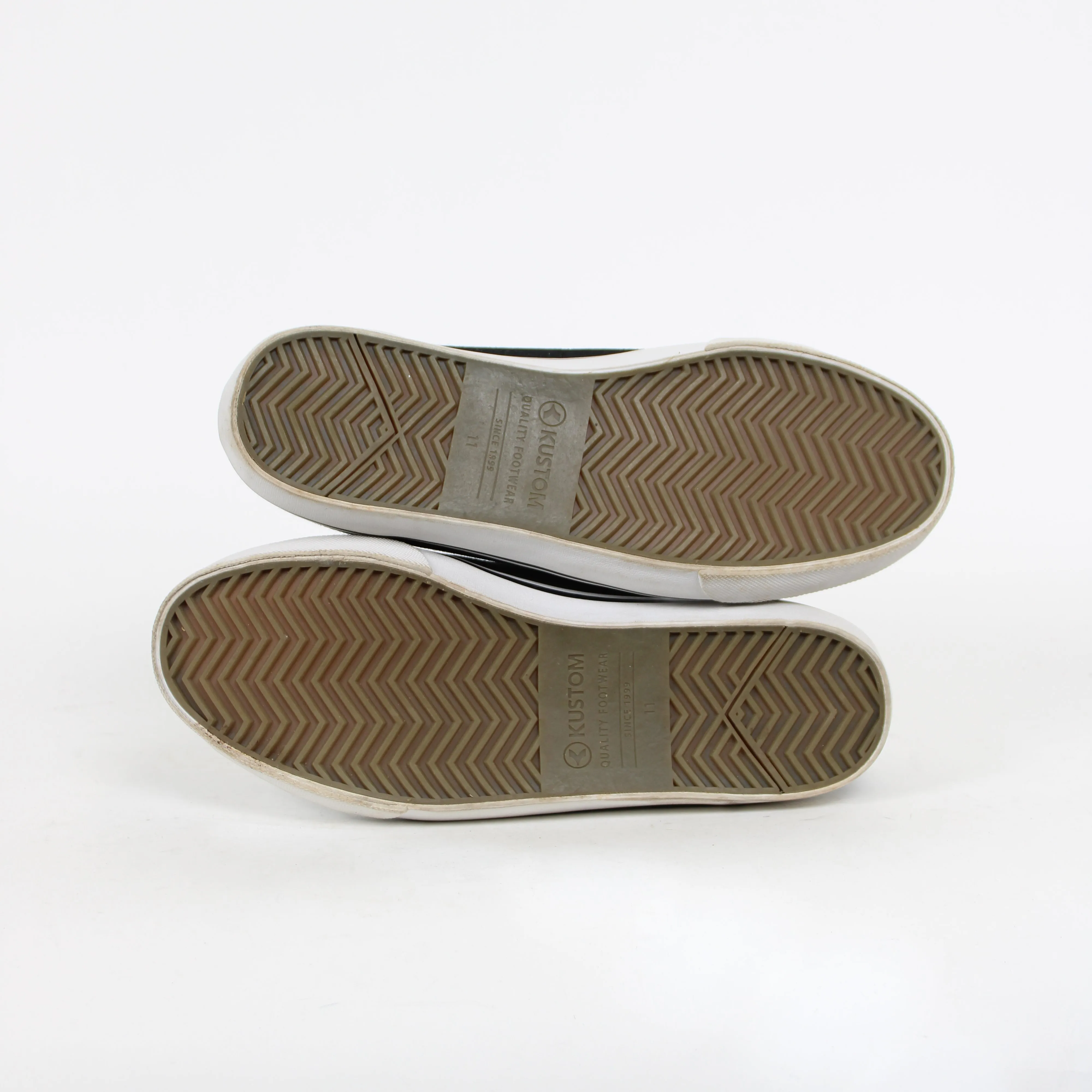 Kustom Black Low Top Shoes Snakeskin Skate Shoes