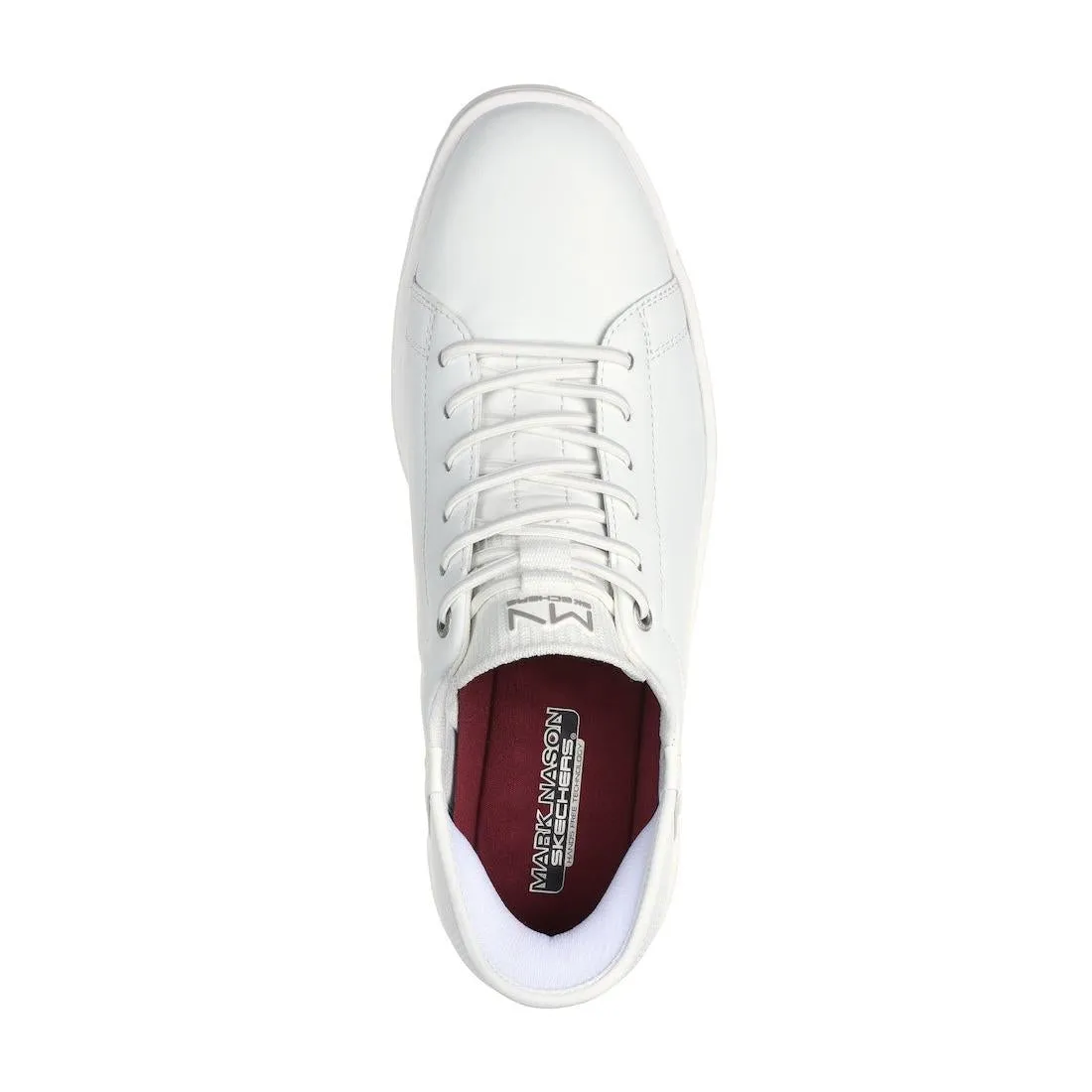Casual Shoe Crossword Clue Skechers Mark Nason 205059 Casual Glide Cell Abbott Mens White Leather & Textile Lace Up Trainers