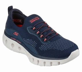 High Heel Oxfords Skechers Go Walk Glide Step Flex Navy Coral Shoe Women Slipon Memory Foam 124808