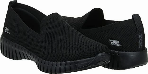 Hubbard's Off Main Oxford Al Skechers Womens GO Walk 6 Black Walking Shoes 124296/BBK | Lightweight Ortholite Comfort Sneakers
