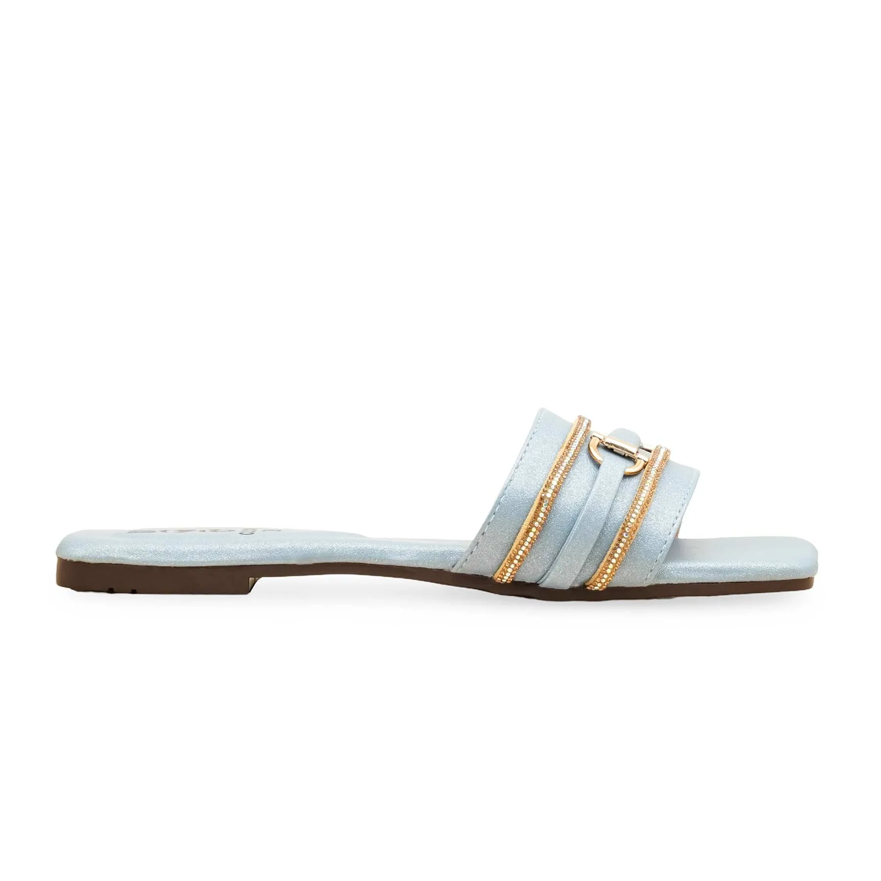 Non Slip Slippers For Elderly Sky Blue Casual Slipper For Ladies CL2101