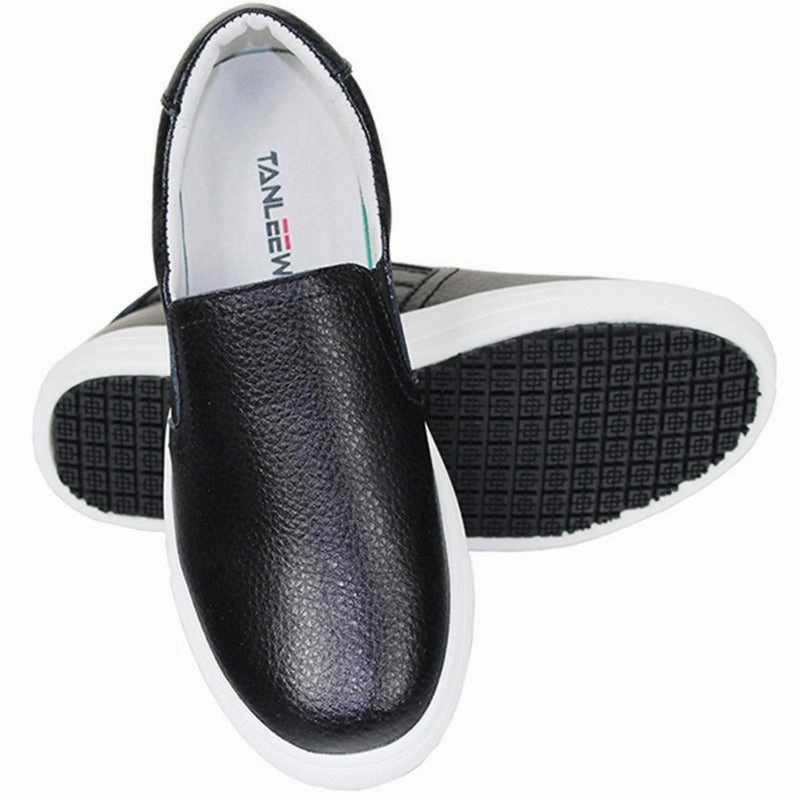 Button Down Oxford Shirt Slip Resistance Shoes for Women Water Resistance Shoes