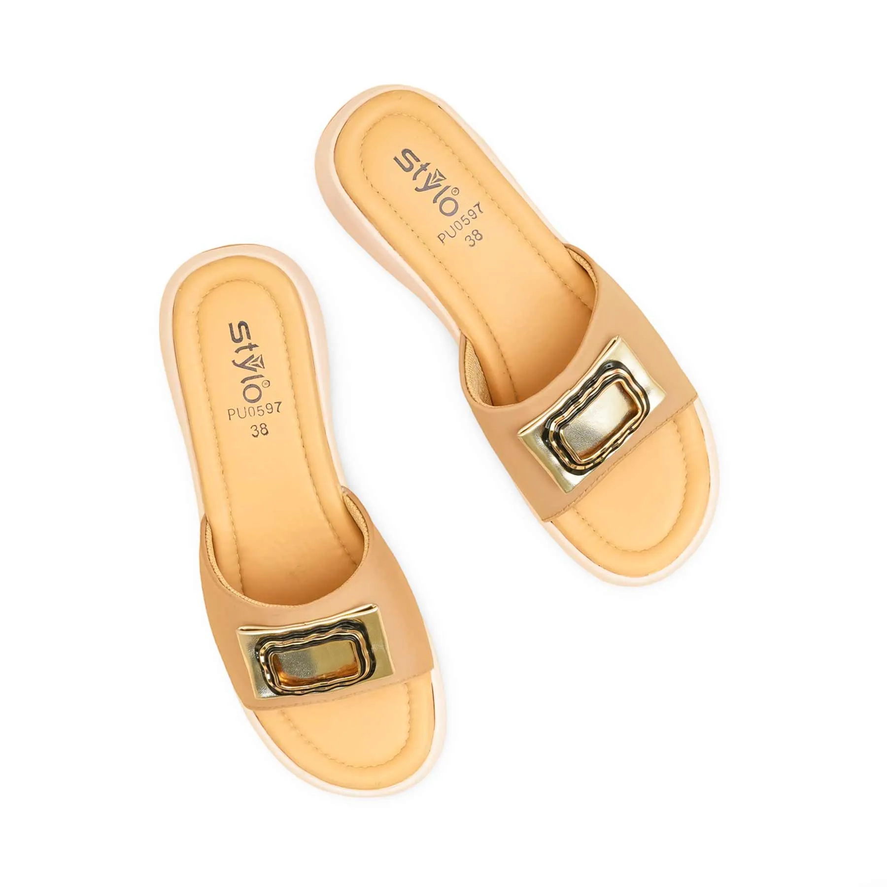 Miniso Bathroom Slippers Beige Formal Slipper For Ladies PU0597