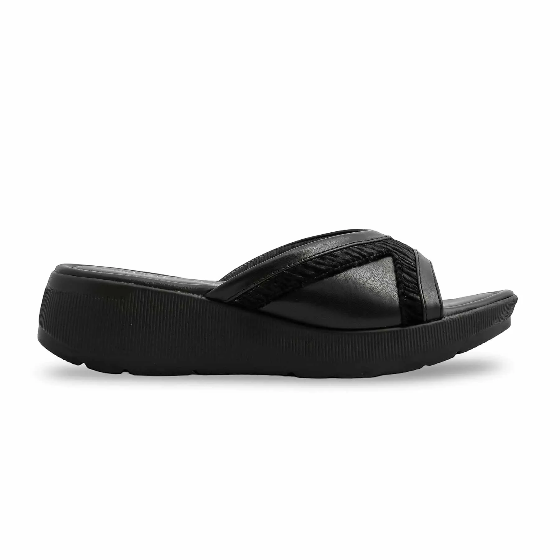 Black Formal Slipper PU0560 Slides Slate