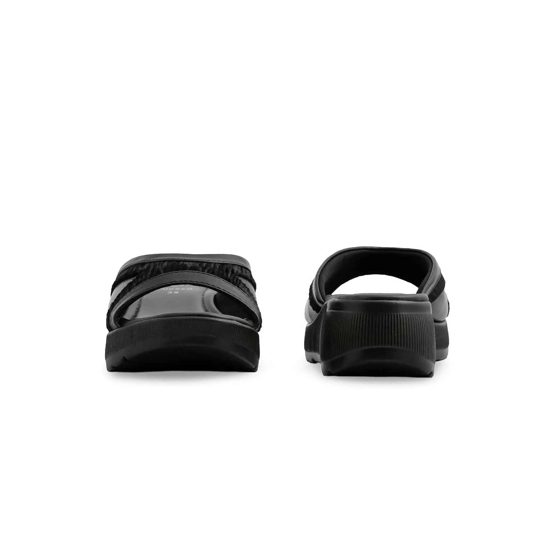 Black Formal Slipper PU0560 Hydrangea Slippers Size