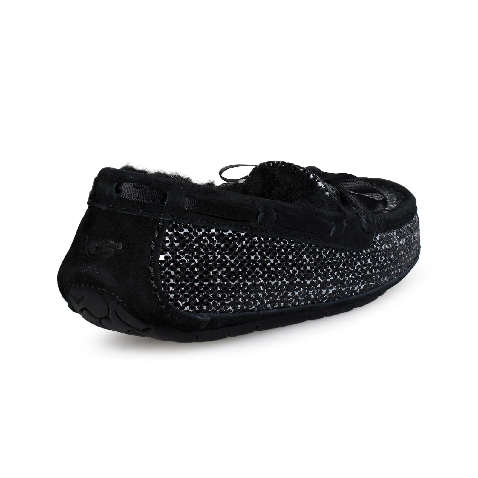 UGG Symona Frill Black Slippers Balenciaga Slides