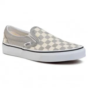 Snappy Casual Shoes Vans Classic Slip-On VN0A4U38WS31 Men's Silver Checkerboard Shoes HS3826