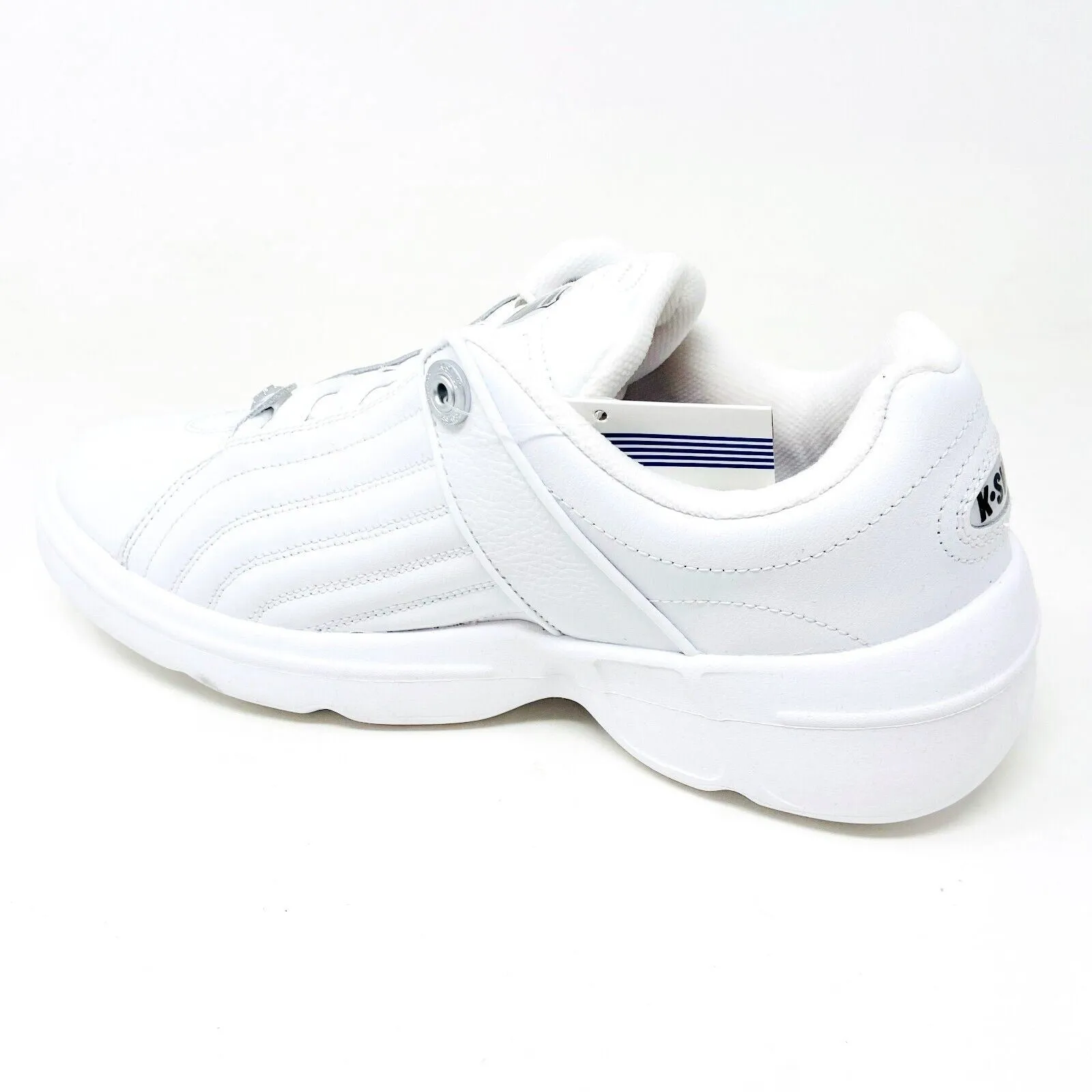 K-Swiss Chilton Triple White Mens Athletic Casual Shoes Sneakers 00406 101 Casual Shoes Size 14 Wide