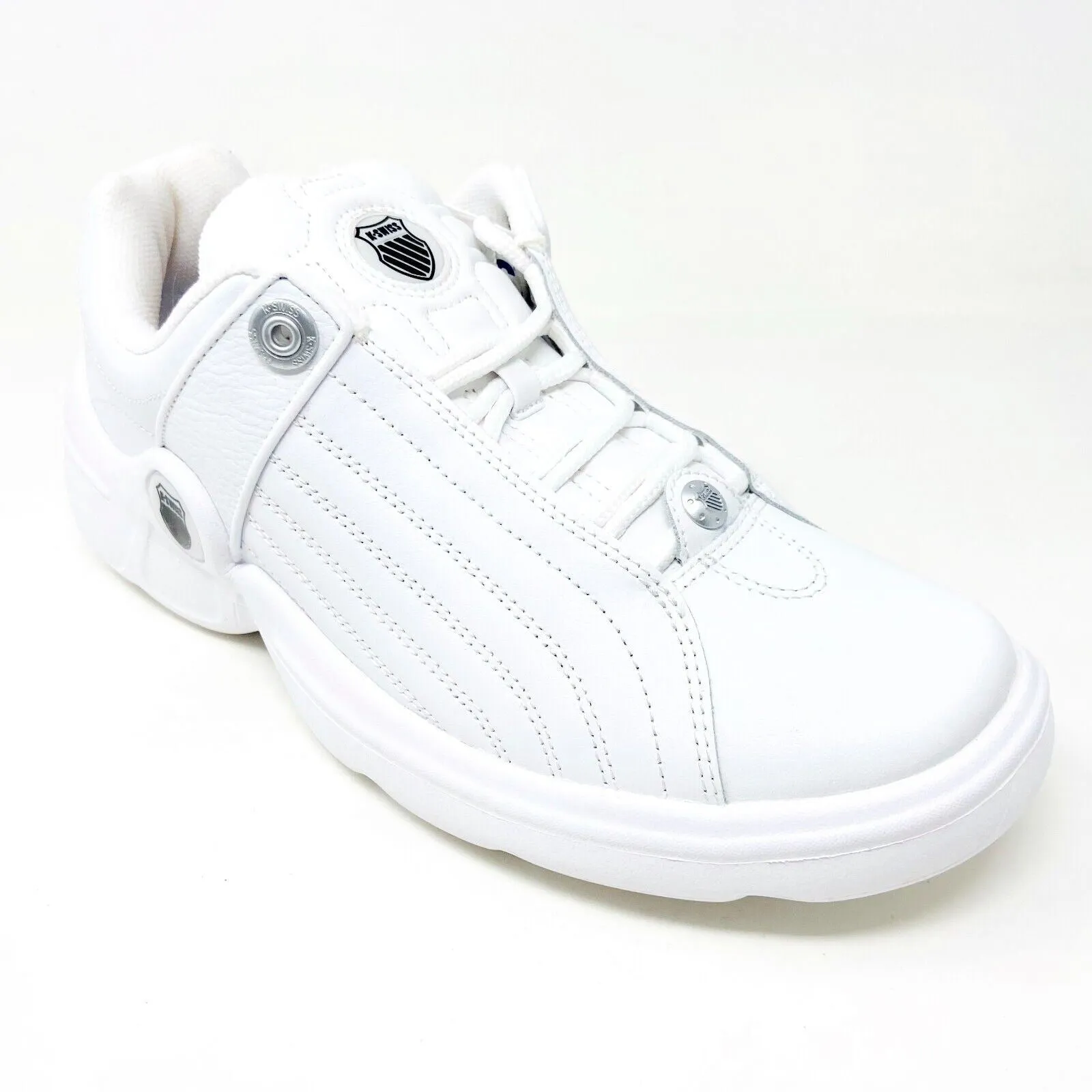 Spring Shoes Casual K-Swiss Chilton Triple White Mens Athletic Casual Shoes Sneakers 00406 101