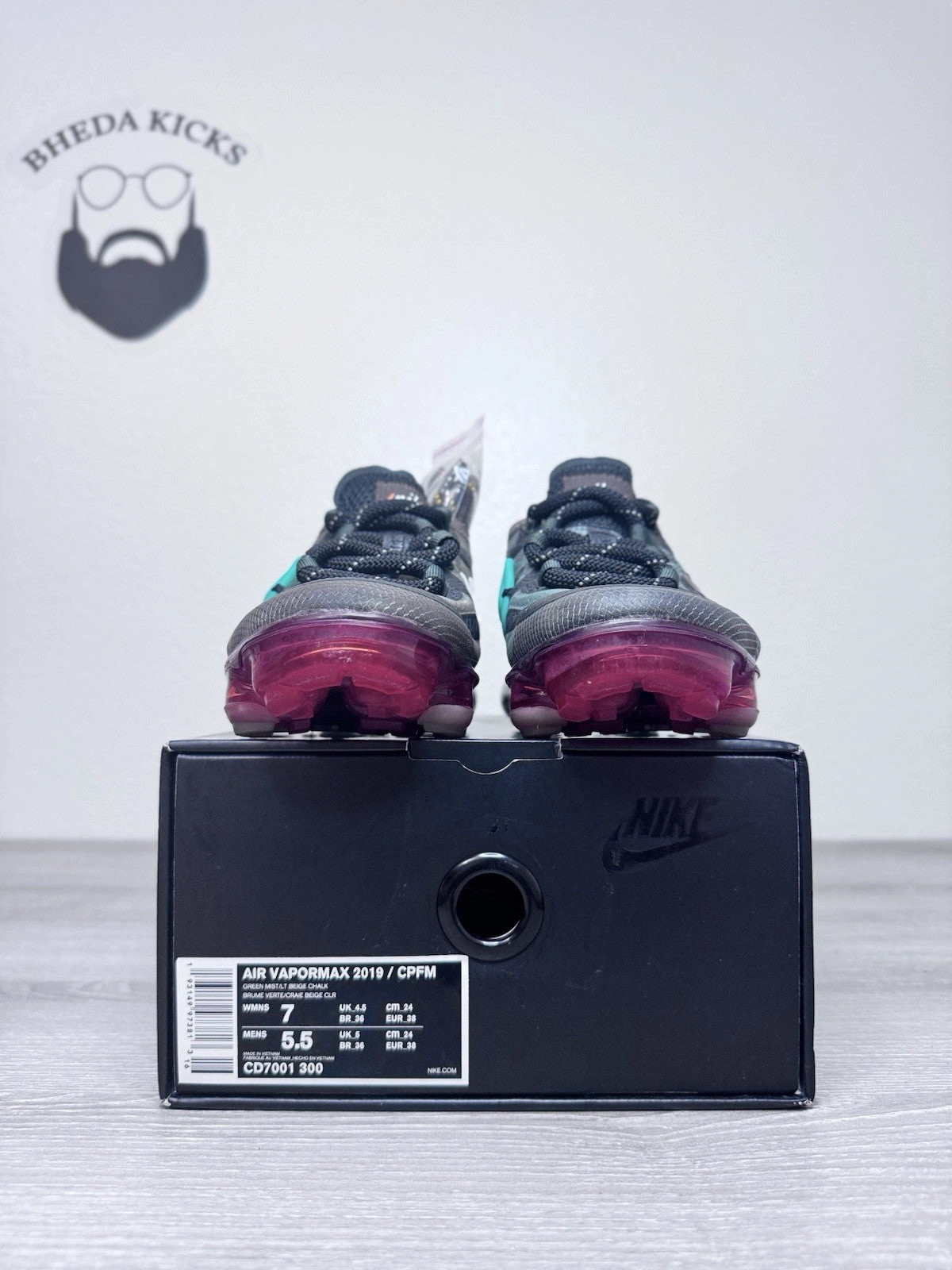 Size 7W (5.5 Men) - Nike Air VaporMax 2019 x Cactus Plant Flea Market CPFM Badminton Shop