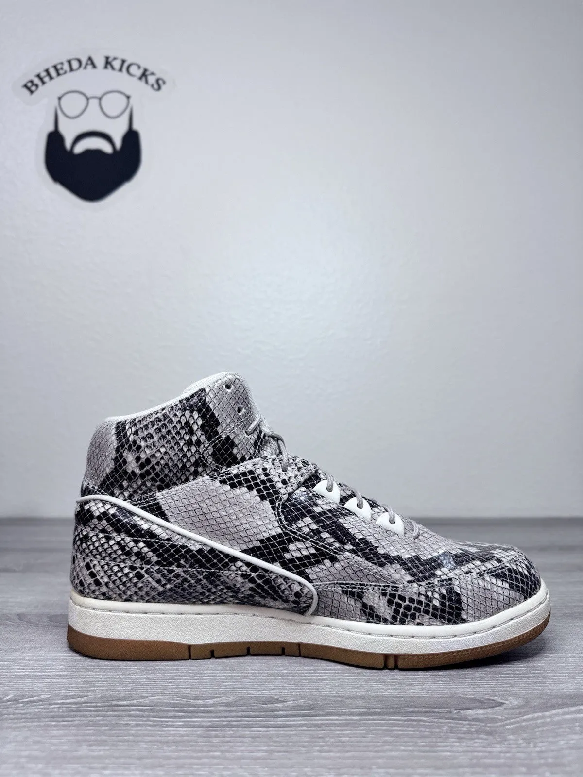 Size 10 - Nike Air Python Premium Gum (705066-201) Snake Print Sneakers Men Lace Up Sneakers