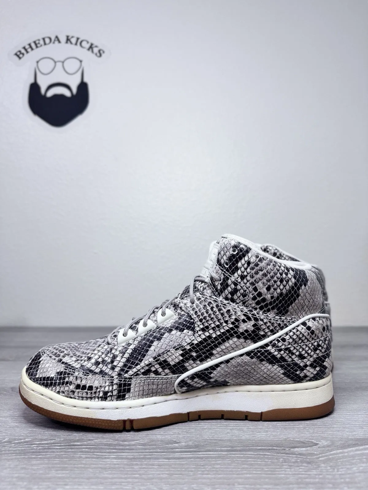 Rick Owen Sneakers Size 10 - Nike Air Python Premium Gum (705066-201) Snake Print Sneakers Men