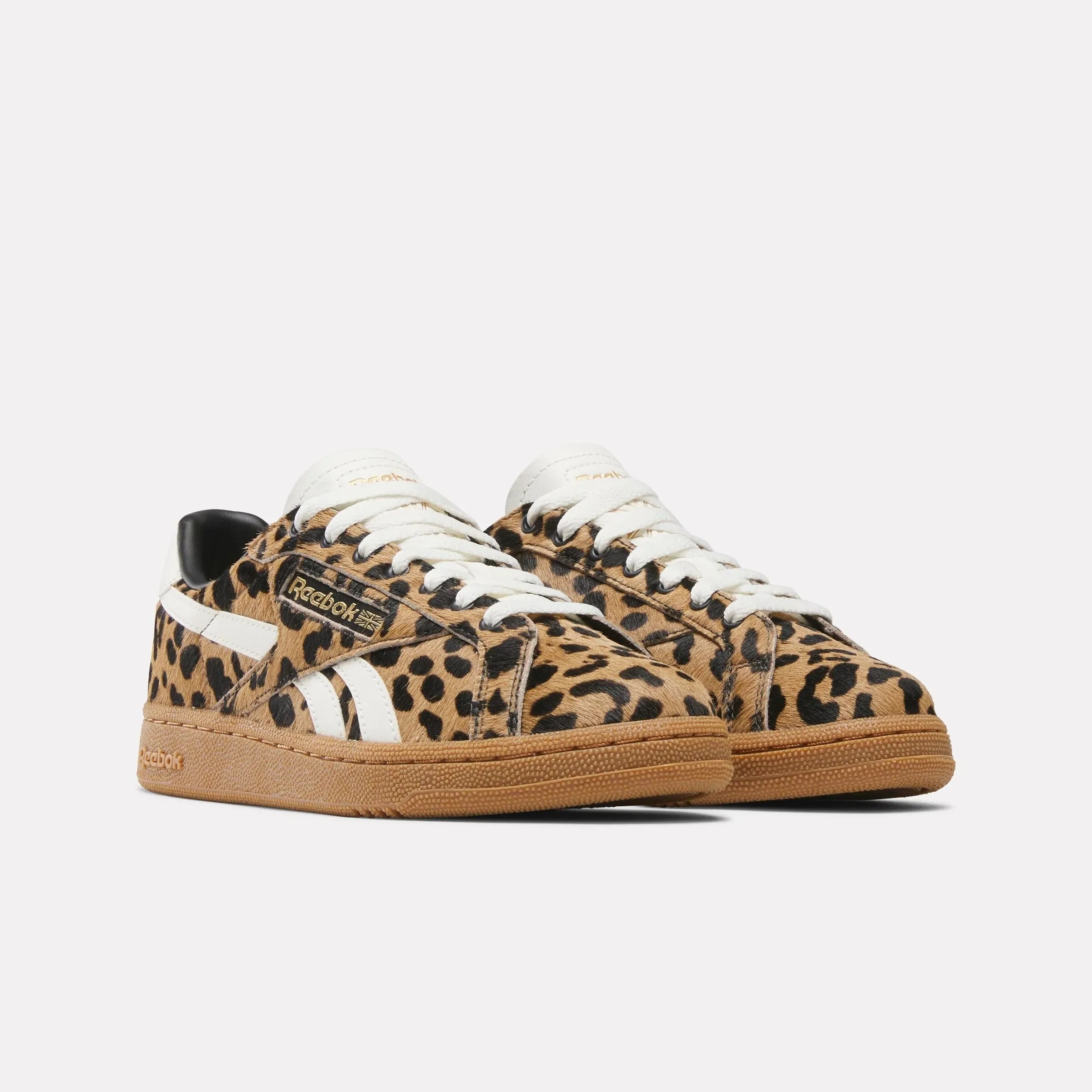 High Arch Sneakers Women's Reebok Club C Grounds UK Shoes - Cheetah