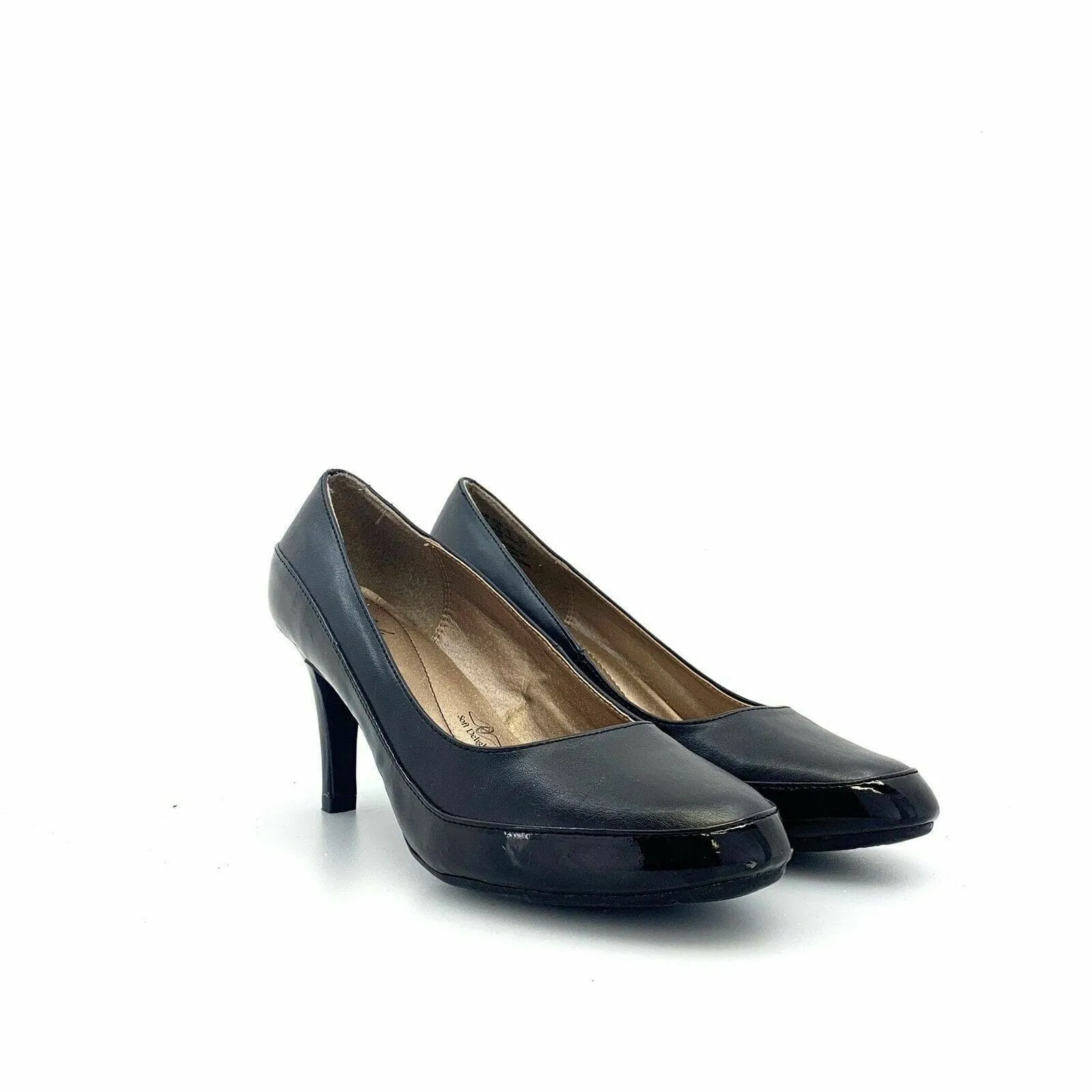 Soft Style Shoes by Hush Puppies Womens Leather Pumps Heels, Black - Size 10 Casual Shoes Work