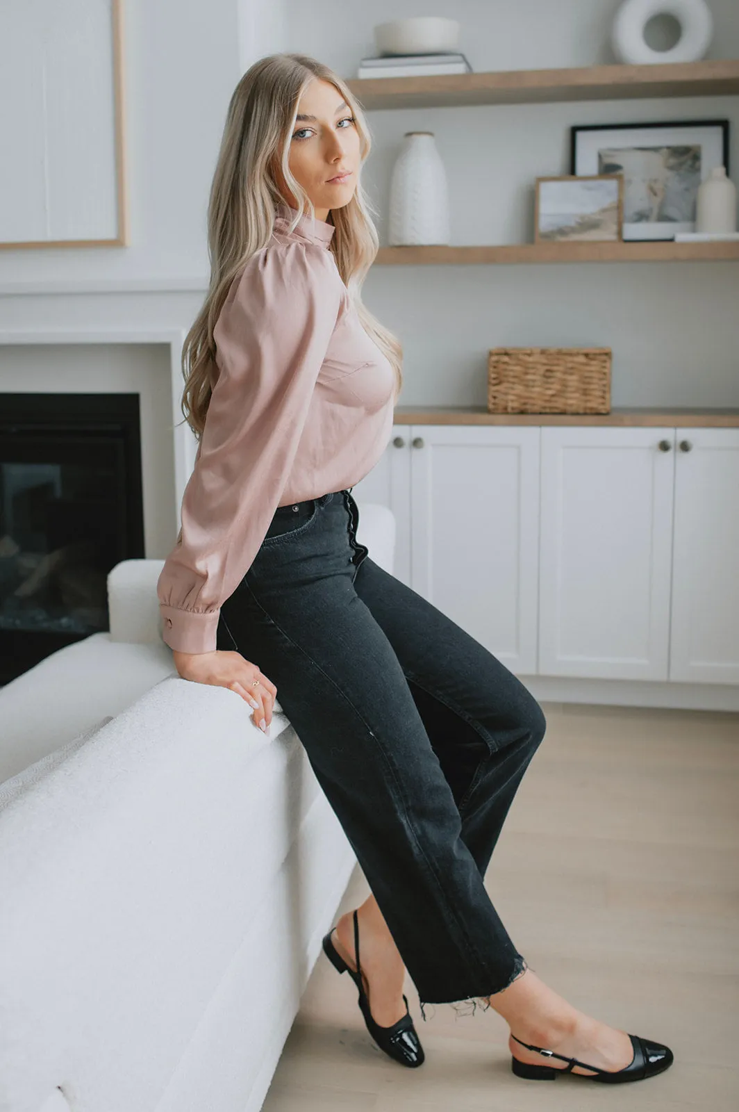 Patent Flat Shoes The Belinda Slingback Flat - Black