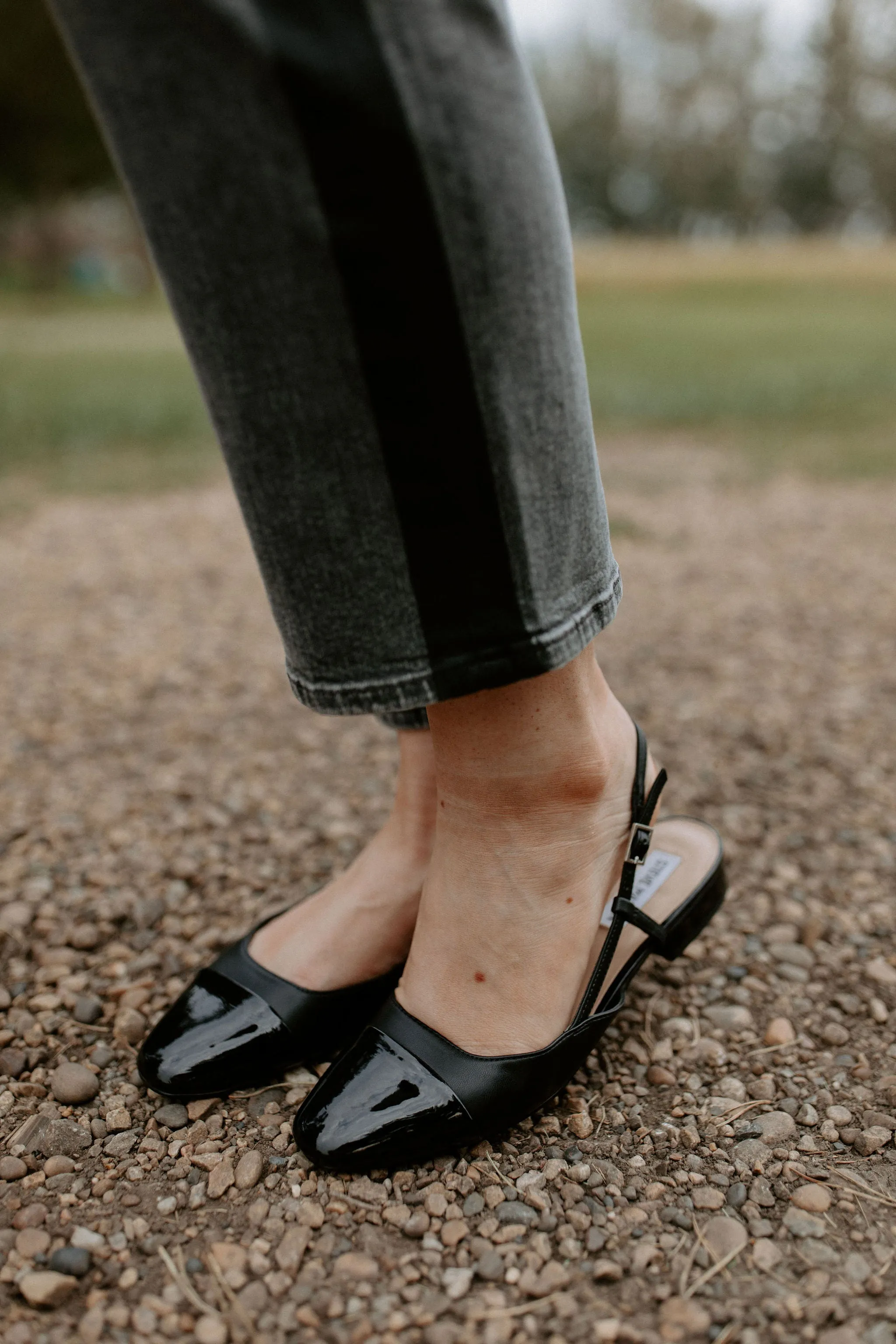 The Belinda Slingback Flat - Black Style Flat Shoes
