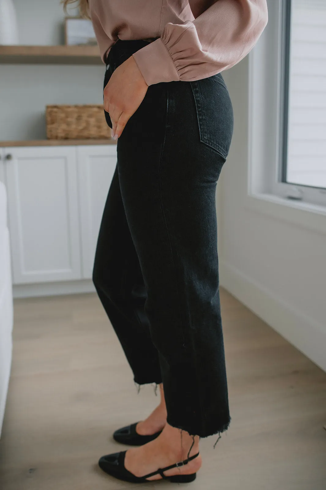 Flat Evening Shoes Wide Fit The Belinda Slingback Flat - Black