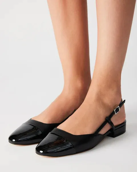 Marathon Shoes The Belinda Slingback Flat - Black