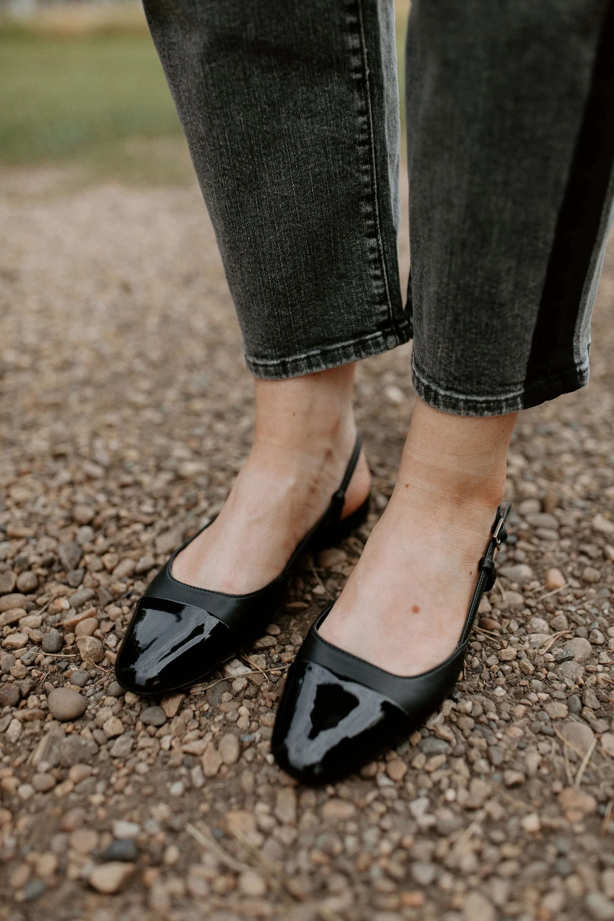 Shoes Studded Flats The Belinda Slingback Flat - Black