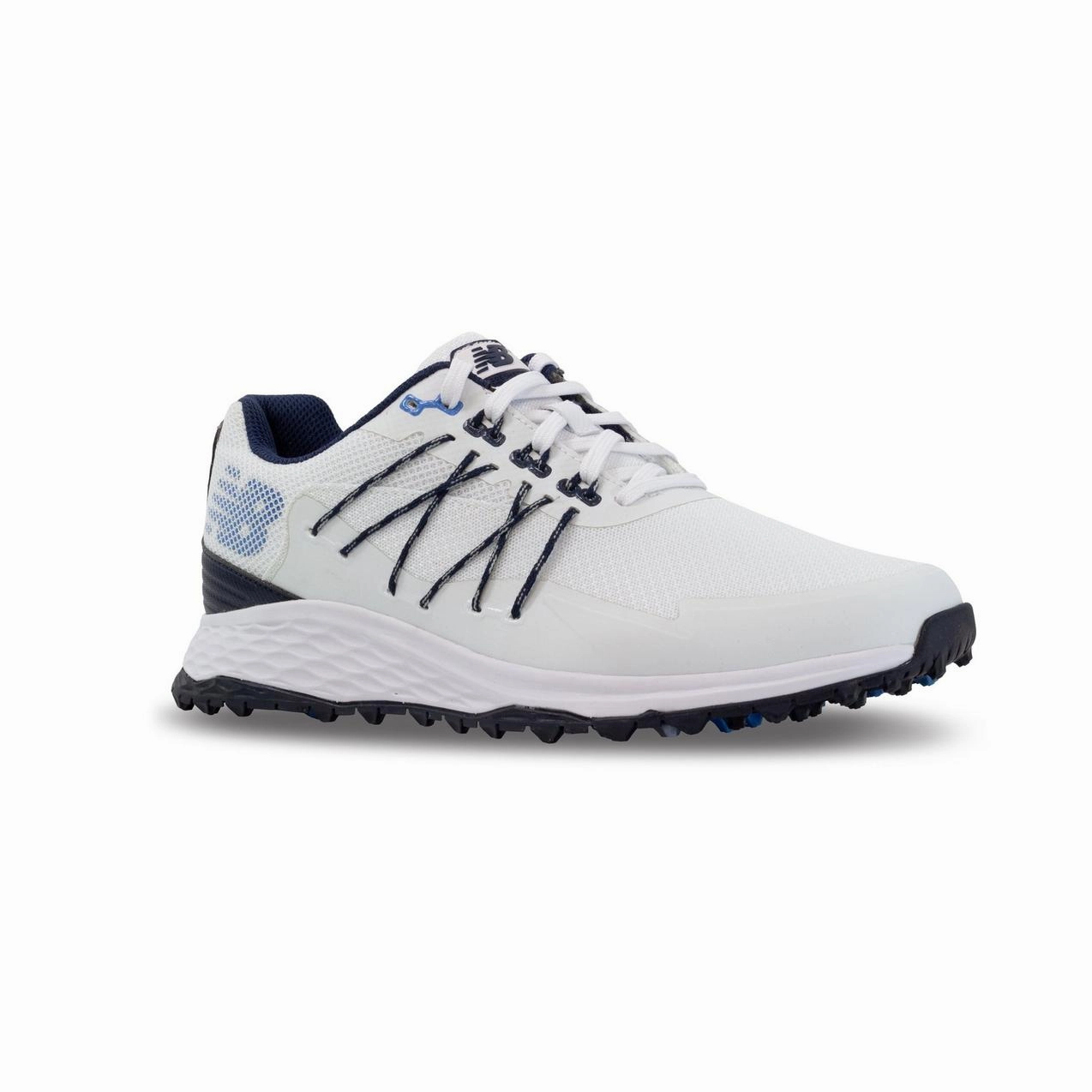 Spikeless Boa Golf New Balance Mens Fresh Foam Pace SL Golf Shoe - WHITE / NAVY / BLUE