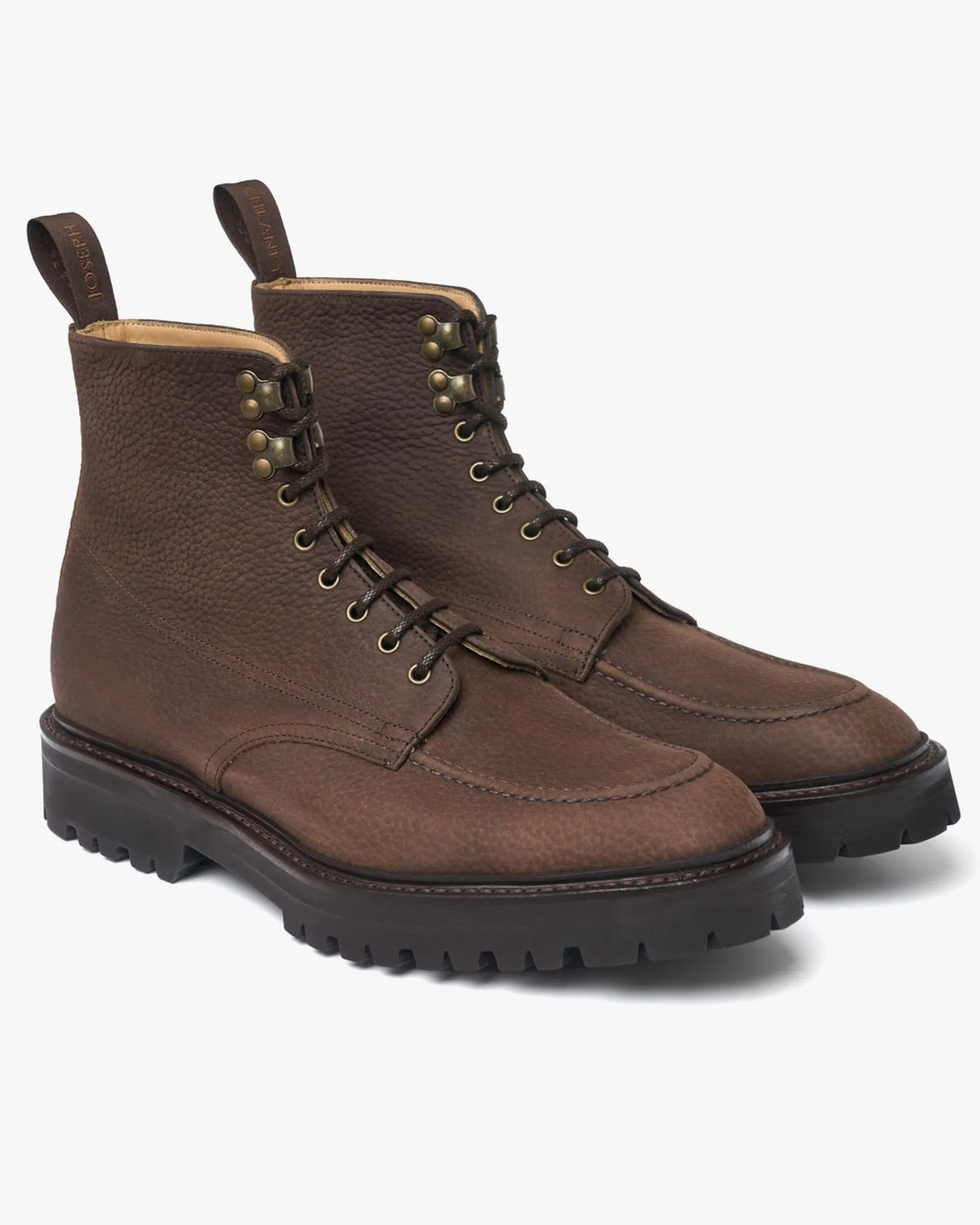 Cheaney Brixton M Apron Derby Boot - Brown Grain Nubuck Premium Boots