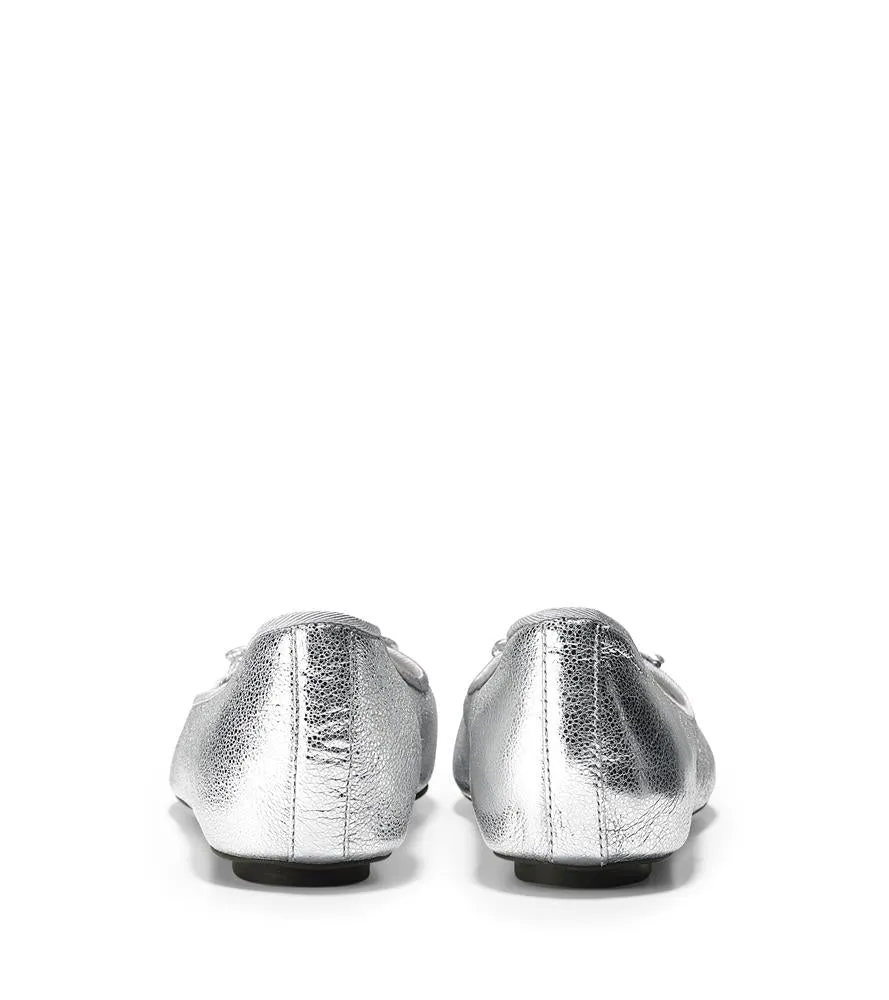 Cole Haan Downtown Ballet Silver Metallicsize 8.5 Southern States Oxford