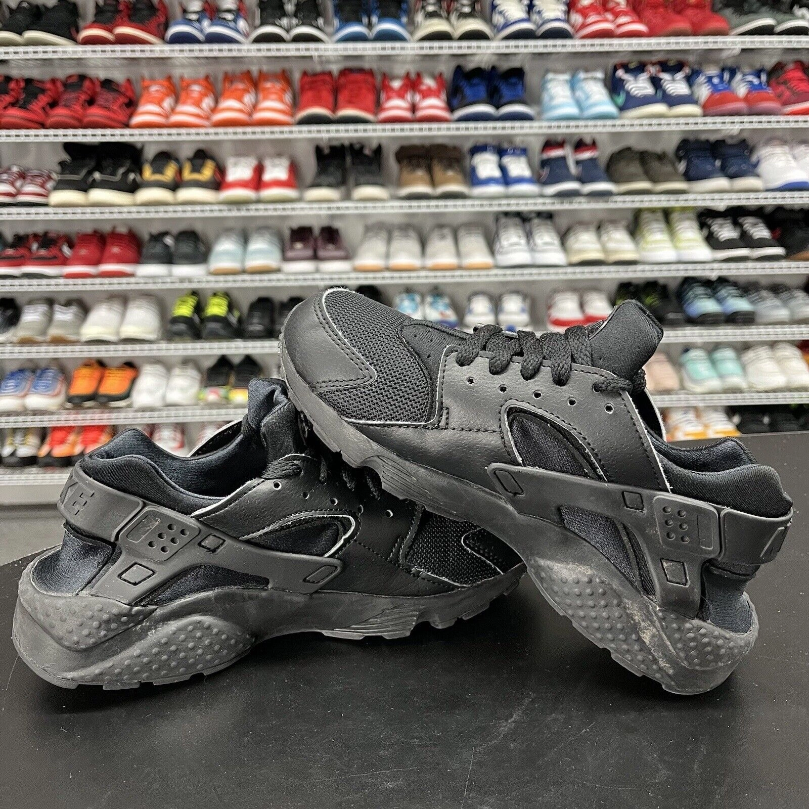 Nike Boys Huarache Run 654275-016 Black Running Shoes Sneakers Size 5Y Kendrick Lamar Shoes Nike Cortez