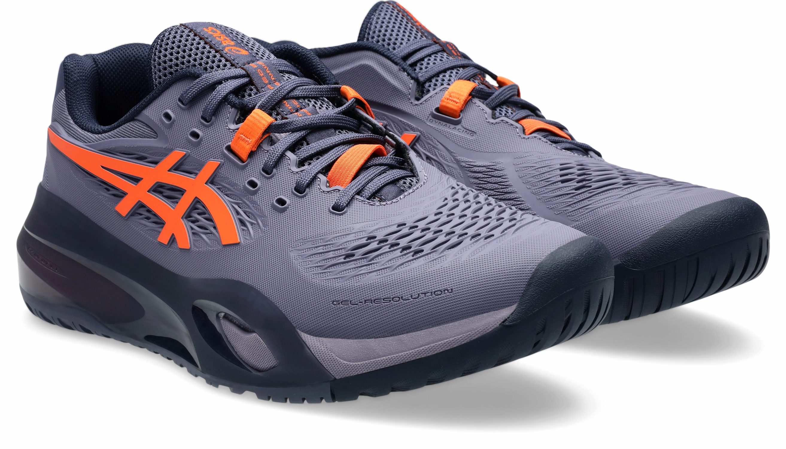 Old Model Asics Running Shoes Asics Gel-Resolution X Mens Wide (2E) Greyish Purple/Nova Orange