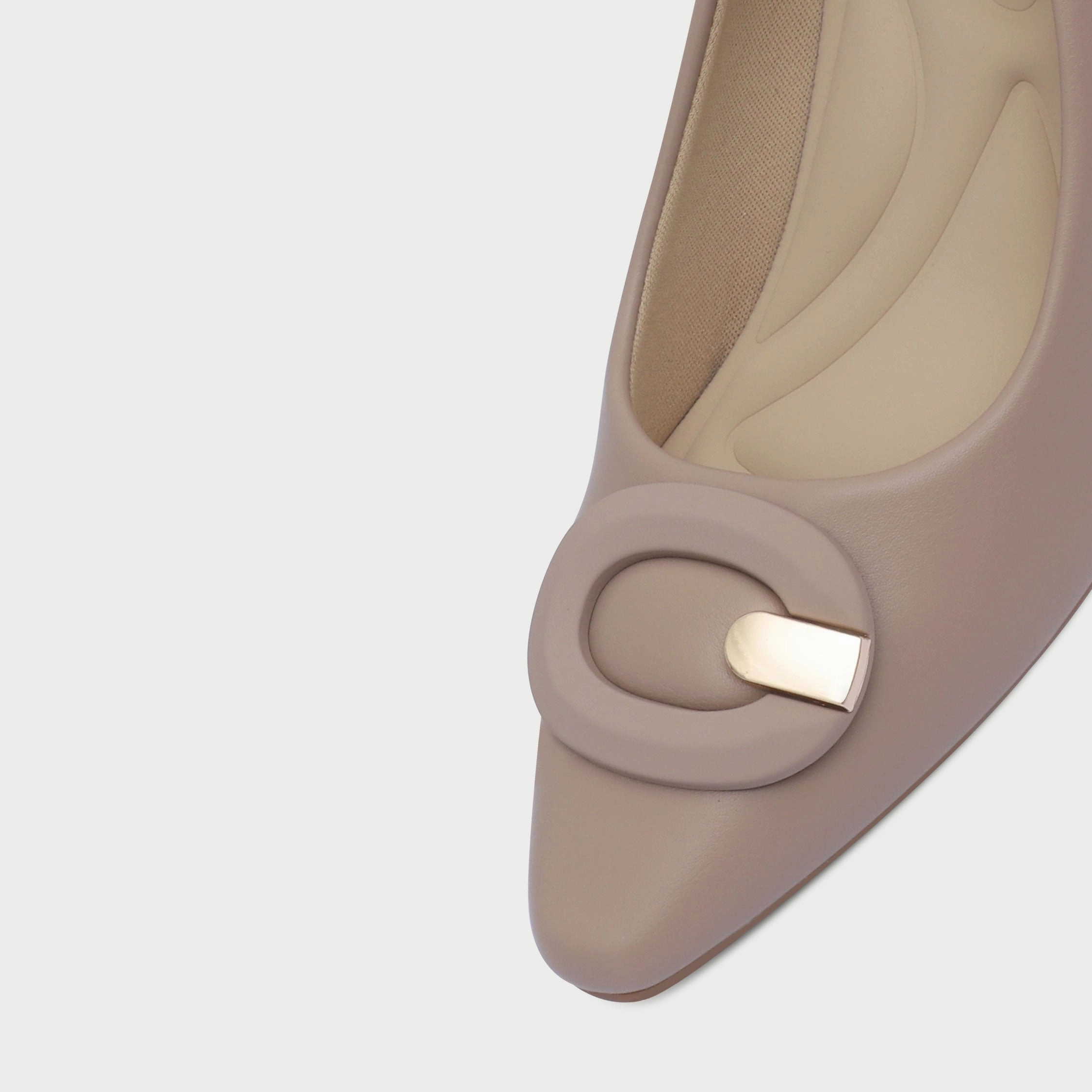 MW2166-BEIGE Tie Up Oxfords